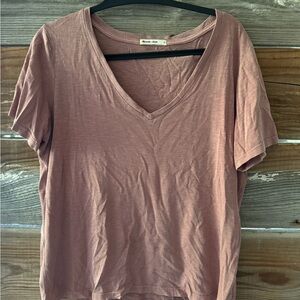 Women's V-Neck Mauve Top